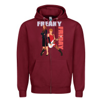 Burgundy lindsay lohan freaky friday Zipper Hoodie - lanVoArt