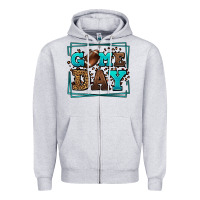 Heather Grey Game day American Football leopard frame Zipper Hoodie - LillyAllenDesigns