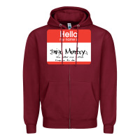 Burgundy hello my name is inigo montoya [princess bride] Zipper Hoodie - lanVoArt