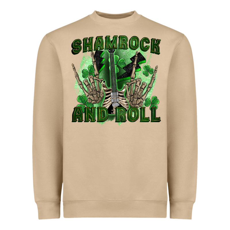 Shamrock And Roll Heavyweight Sweatshirt by FaDigitalArtStudio | Teevron
