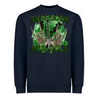 Navy shamrock and roll Heavyweight Sweatshirt - FaDigitalArtStudio