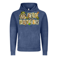 Vintage Denim Egg hunter with plate letters Easter Day Vintage Hoodie - HowdyJamesFarm