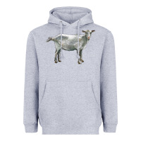Heather Grey saanen goat Heavyweight Hoodie - LillyAllenDesigns