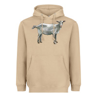 Mushroom saanen goat Heavyweight Hoodie - LillyAllenDesigns