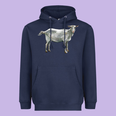 Saanen Goat Heavyweight Hoodie Designed By Lillyallendesigns
