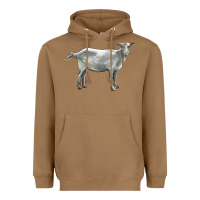 Toasted Coconut saanen goat Heavyweight Hoodie - LillyAllenDesigns