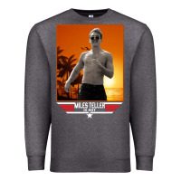 Charcoal Heather rooster topgun retro Premium Sweatshirt - lanVoArt