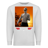 Dove Grey rooster topgun retro Premium Sweatshirt - lanVoArt