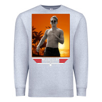 Heather Grey rooster topgun retro Premium Sweatshirt - lanVoArt