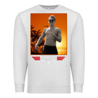 Oatmeal Heather rooster topgun retro Premium Sweatshirt - lanVoArt