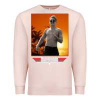 Pale Pink rooster topgun retro Premium Sweatshirt - lanVoArt