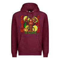 Burgundy crawfish season Premium Hoodie - FaDigitalArtStudio