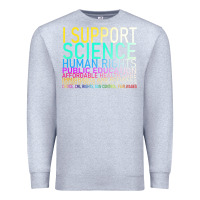Heather Grey Hot Trend I Support Science Human Rights Public Education Premium Sweatshirt - lanVoArt
