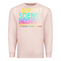 Pale Pink Hot Trend I Support Science Human Rights Public Education Premium Sweatshirt - lanVoArt