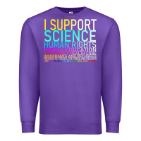 Purple Hot Trend I Support Science Human Rights Public Education Premium Sweatshirt - lanVoArt