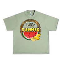 Oil Green hello summer watermelon Urban Heavy Tee - JahusDesignShop