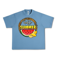 Pebble Blue hello summer watermelon Urban Heavy Tee - JahusDesignShop