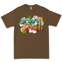 Cacao Grow In Faith Premium Tee - LillyAllenDesigns