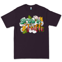 Plum Grow In Faith Premium Tee - LillyAllenDesigns