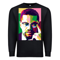 Black malcolm x Premium Sweatshirt - lanVoArt