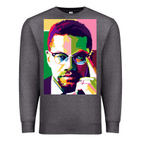 Charcoal Heather malcolm x Premium Sweatshirt - lanVoArt