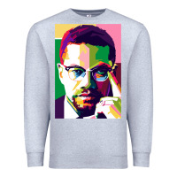 Heather Grey malcolm x Premium Sweatshirt - lanVoArt