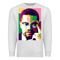 Oatmeal Heather malcolm x Premium Sweatshirt - lanVoArt