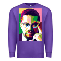 Purple malcolm x Premium Sweatshirt - lanVoArt