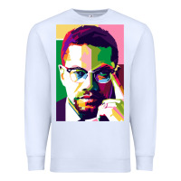 White malcolm x Premium Sweatshirt - lanVoArt
