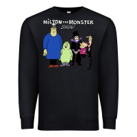 Black 60s milton the monster show characters and logotype Premium Sweatshirt - lanVoArt