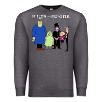 Charcoal Heather 60s milton the monster show characters and logotype Premium Sweatshirt - lanVoArt