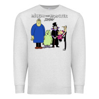 Oatmeal Heather 60s milton the monster show characters and logotype Premium Sweatshirt - lanVoArt