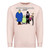 Pale Pink 60s milton the monster show characters and logotype Premium Sweatshirt - lanVoArt