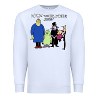 White 60s milton the monster show characters and logotype Premium Sweatshirt - lanVoArt