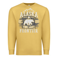Antique Gold alaska the last frontier shirt   adventure alaskan home gift t shirt Premium Sweatshirt - lanVoArt