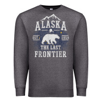 Charcoal Heather alaska the last frontier shirt   adventure alaskan home gift t shirt Premium Sweatshirt - lanVoArt