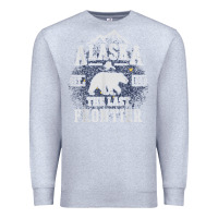 Heather Grey alaska the last frontier shirt   adventure alaskan home gift t shirt Premium Sweatshirt - lanVoArt