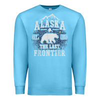 Ocean Blue alaska the last frontier shirt   adventure alaskan home gift t shirt Premium Sweatshirt - lanVoArt