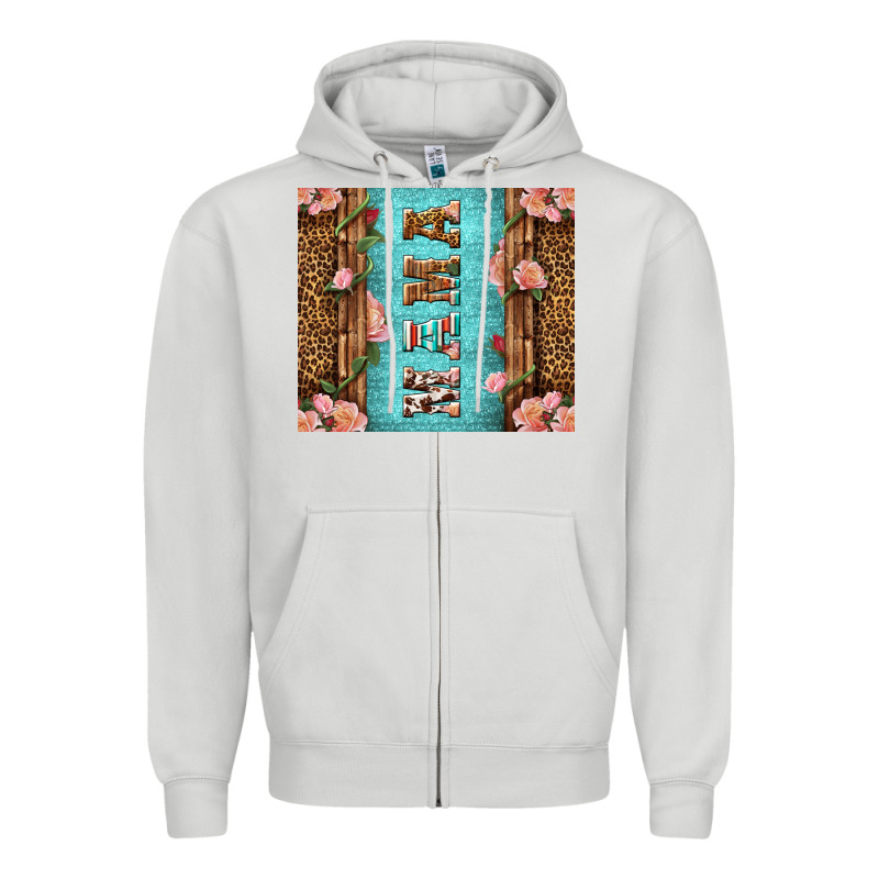 Western Mama Pink Roses Mother's Day Zipper Hoodie by LillyAllenDesigns | Teevron