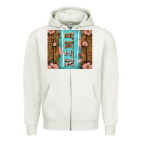 Oatmeal Heather Western Mama Pink Roses Mother's Day Zipper Hoodie - LillyAllenDesigns