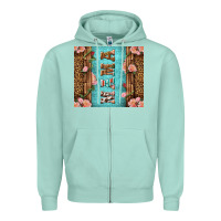 Seafoam Western Mama Pink Roses Mother's Day Zipper Hoodie - LillyAllenDesigns