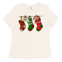 Bone Christmas Socks With Santa Letter Ladies Tee - LillyAllenDesigns