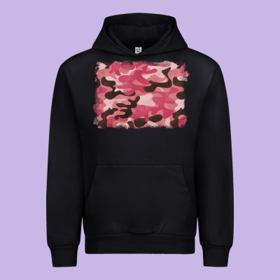 Pink Camouflage Background Urban Hoodie Designed By Barkaloodesign