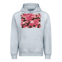 Heather Grey pink camouflage background Urban Hoodie - BarkalooDesign