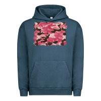 Pigment Midnight Navy pink camouflage background Urban Hoodie - BarkalooDesign