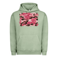 Pigment Oil Green pink camouflage background Urban Hoodie - BarkalooDesign