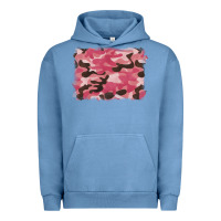 Pigment Pebble Blue pink camouflage background Urban Hoodie - BarkalooDesign