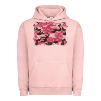 Pigment Salmon pink camouflage background Urban Hoodie - BarkalooDesign