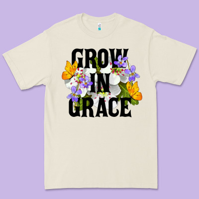 Grow In Grace Premium Tee Designed By Lillyallendesigns