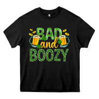 Black Bad And Boozy St. Patricks Heavy Core Tee - BundleAndBundleShop